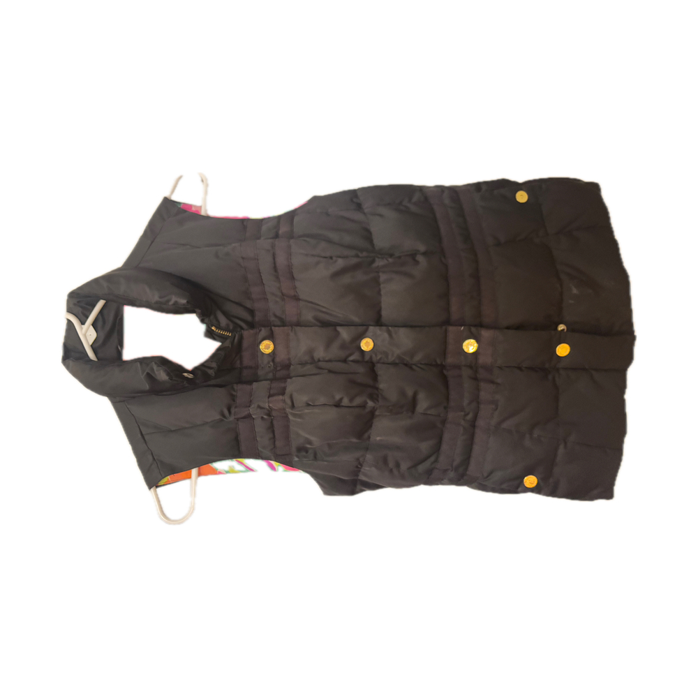 Lilly Pulitzer Black Sleeveless Kate Puffer Vest